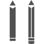 Graphiques vectoriels de pictogramme deux crayons