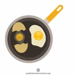 بيض مقلي في مقلاة