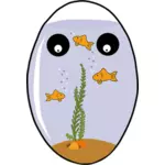 Image vectorielle aquarium en forme d'oeuf