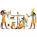 Renkli Antik Mısır boyama