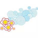 Disegno floreale di swirly