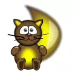 Pisica amuzant mascota de desen vector
