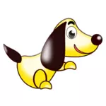 Keltainen koiran vektorikuva