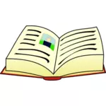 Open boek clip art vector