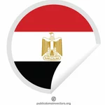 Steagul egiptean în interiorul unui autocolant