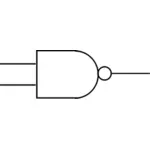 Clipart vetorial de símbolo de lógica electrónica 
