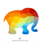 Bir filin renk siluet