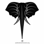 Grafica de silueta elefant