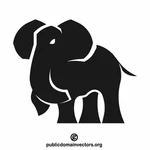 Logotipo de la silueta del elefante