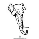 Elefant bagasjerommet silhuett