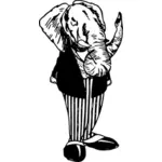 Elephant in a suit