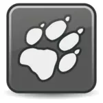 Dog paw sign vector image