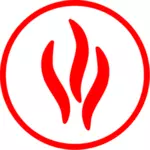 Brandfarliga objekt logo färg illustration