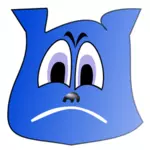 Sad blue emoji