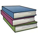 Vector illustration of stack of books