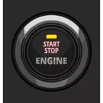 Engine start stop button vector illustration