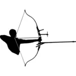 Grafica vettoriale del pittogramma arciere