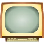 Vintage TV vektori kuva