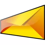 Image vectorielle d'orange symbole pour un lien de messagerie électronique sur le site Web