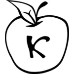 Vector grafische vormgeving van de appel Eris ondertekenen