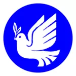 Merpati Putih perdamaian vektor gambar