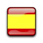 Przycisk wektor błyszczący z hiszpańską flagę