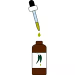 Fles druppelaar met vloeibare container kleur illustratie