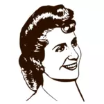 Eva Peron portrét vektorové kreslení