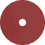 Spiral-roter Kreis-Vektor-Bild