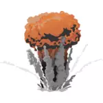 Color mushroom cloud vector image