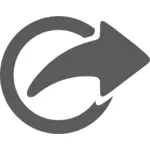 Image vectorielle d'icône circulaire sortie gris