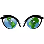 Eyes for the world vector illustration