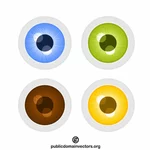 Ochii de culoare vector miniaturi