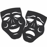 Tiyatro maskeleri siluet