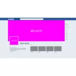 Facebook cover sida mallen vektor ClipArt
