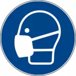 Simbolo di viso maschera vettoriale