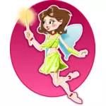 Jonge lachende fairy vector beeld van het iPodmeisje