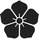 Silhouet vectorillustratie van bloem pictogram