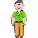 Vectorillustratie van Papa in groen shirt