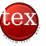 Vektorový obrázek luxusní lesklé červené tlačítko pro text