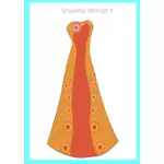 Formal color ladies gown vector image