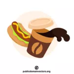 Fast food icon vector