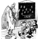 Father time teaches maths vector image