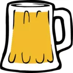 Illustrazione vettoriale di un boccale di birra pieno di birra