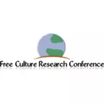 Ligne art vecteur de dessin de l'emblème de la Culture libre Research Conference