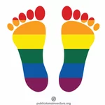 Stopy sylwetka LGBT kolory