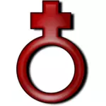 Vektor gambar terbalik simbol perempuan