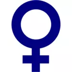 Векторное изображение символа темно синий пол для женщин