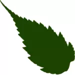 Image de silhouette de drak vert d'une feuille