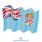 Fluturând steagul Fiji